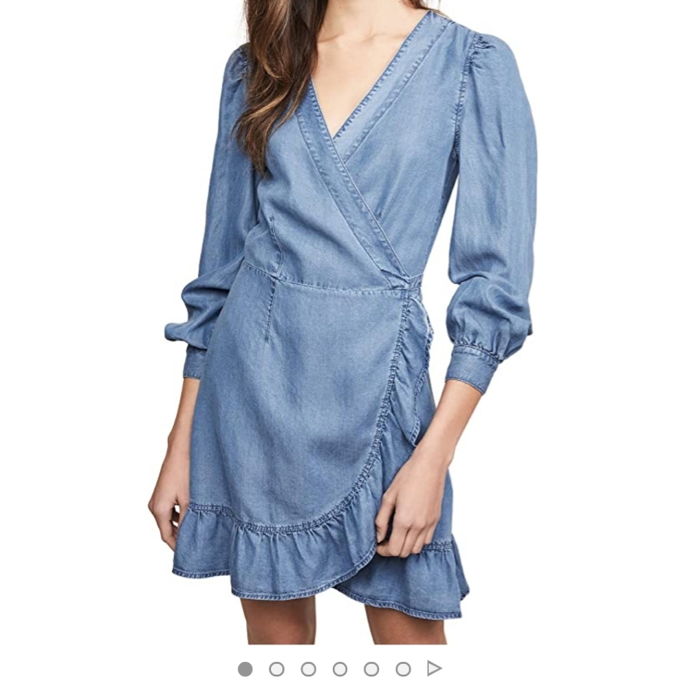 PAIGE Women's Kendry Ruffled Wrap Dress NWOT